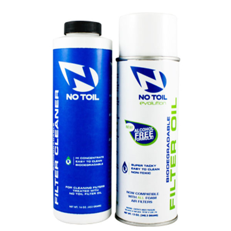 No Toil EVOLUTION AEROSOL KIT (12oz Filter Oil and 12oz Cleaner)