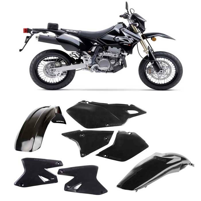 Acerbis Plastic Kit for Suzuki DRZ400 in Black MX1 Canada