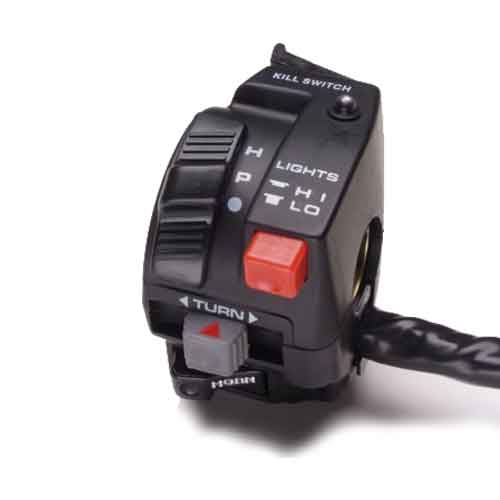 K & S D.O.T. Universal Switch: Turn Signal / Horn / Headlight On-Off / High-Low / Passing Flash Button