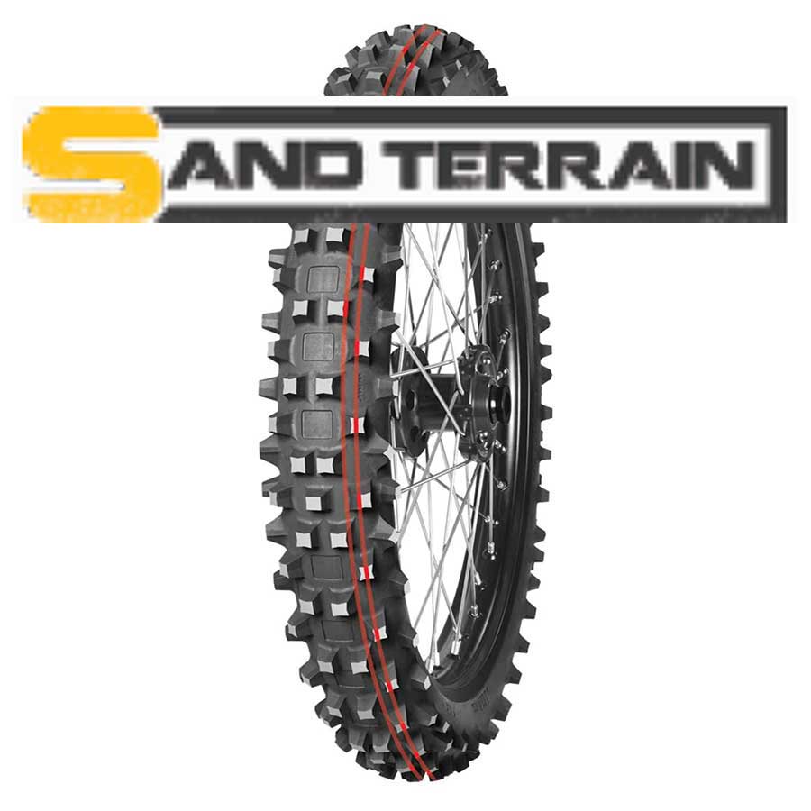 Mitas Terra Force-MX Sand Front Tire 80/100-21 (Double Red Stripe)