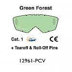 Ariete Lens Single Lexan Green Forest (c/w Tear-Off & Roll-Off Pins)