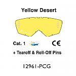 Ariete Lens Single Lexan Yellow Desert (c/wTear-Off & Roll-Off Pins)