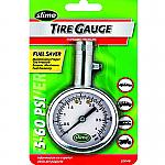 SLIME Dial Pressure Tire Gauge, Read out in PSI & BAR measurement 