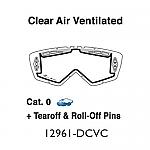 Ariete Lens Double Vented: Clear (c/w Tear-Off Pins)