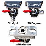 Clarke Fuel Petcock With Groove (Straight or 90 Degree)