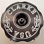 Clarke Billet Aluminum Gas Cap with Logo