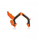 Acerbis X-Grip Frame Protector KTM SX125-250, SX-F250-450, XC250/300, XC-F250-450:19 Orange/Black