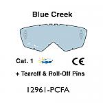 Ariete Lens Single Lexan Blue Creek (c/w Tear-Off & Roll-Off Pins)