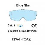 Ariete lens Single Lexan Blue Sky (c/w Tear-Off & Roll-Off Pins)