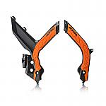 Acerbis X-Grip Frame Guards KTM SX125-250, SX-F250-450, XC250/300, XC-F250-450:19 black/16 orange