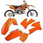 Acerbis Plastic Kit KTM SX125/525 (2005-06) and XC-F/XC-W (2007) Orange