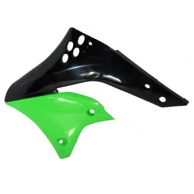 Acerbis Radiator Shrouds Kawasaki KX450F (06-08) Black/Green