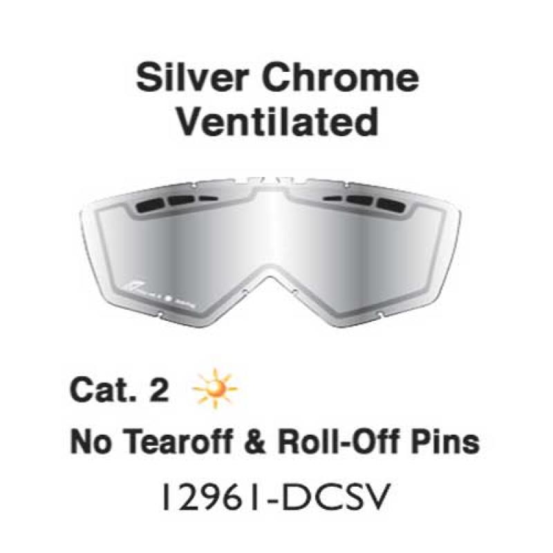 Ariete Lens Double Vented: Silver Chrome (No Pins)