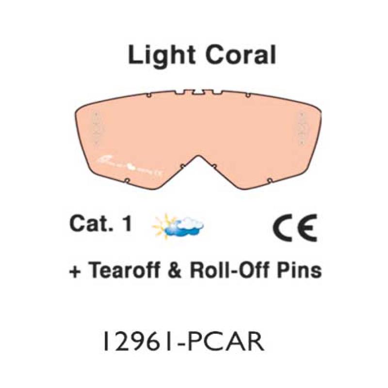 Ariete Lens Single Lexan Light Coral (c/wTear-Off & Roll-Off Pins)
