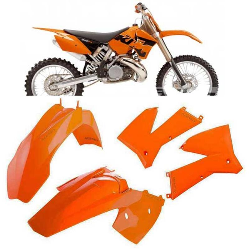 Acerbis Plastic Kit KTM SX125/525 (2005-06) and XC-F/XC-W (2007) Orange