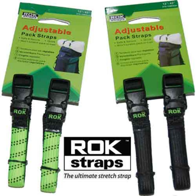 ROK Straps Strap-It, Pack Adjustable 42 Inch, with loops, Black