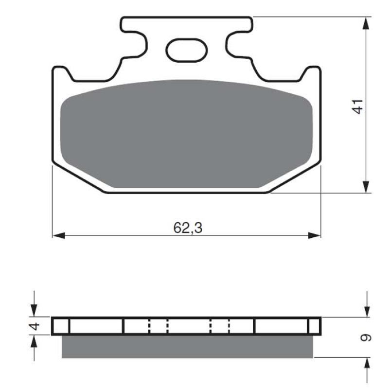 Goldfren Sintered Rear Brake Pads 001