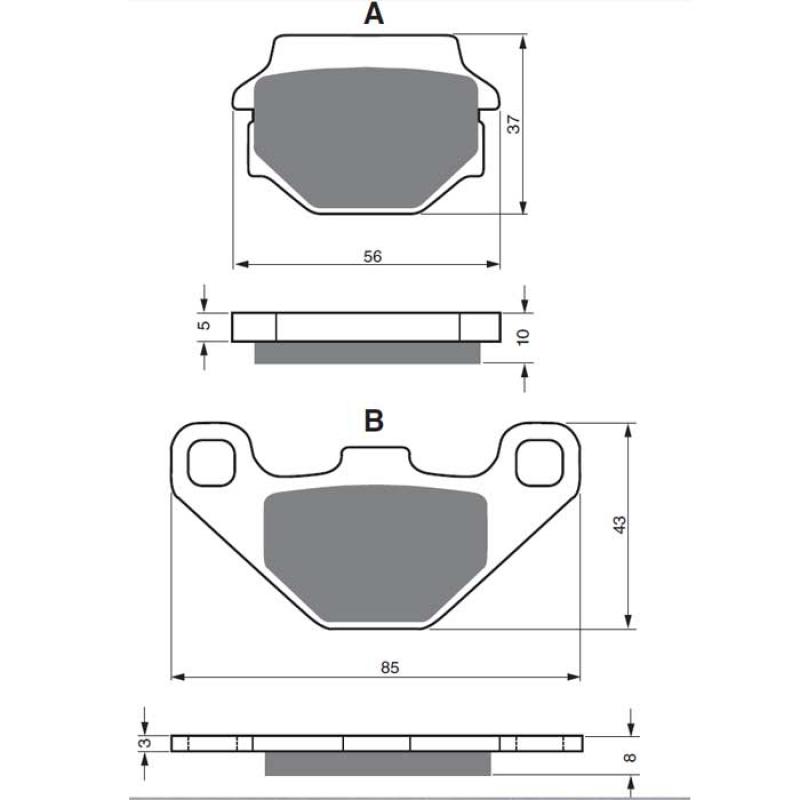 Goldfren Sintered Rear Brake Pads 005