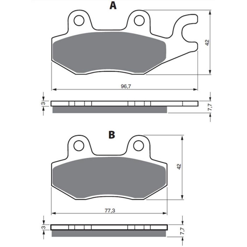 Goldfren Sintered Front Brake Pads 009