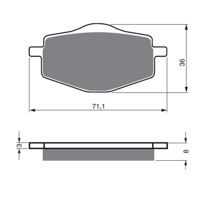 Goldfren Sintered Rear Brake Pads 018