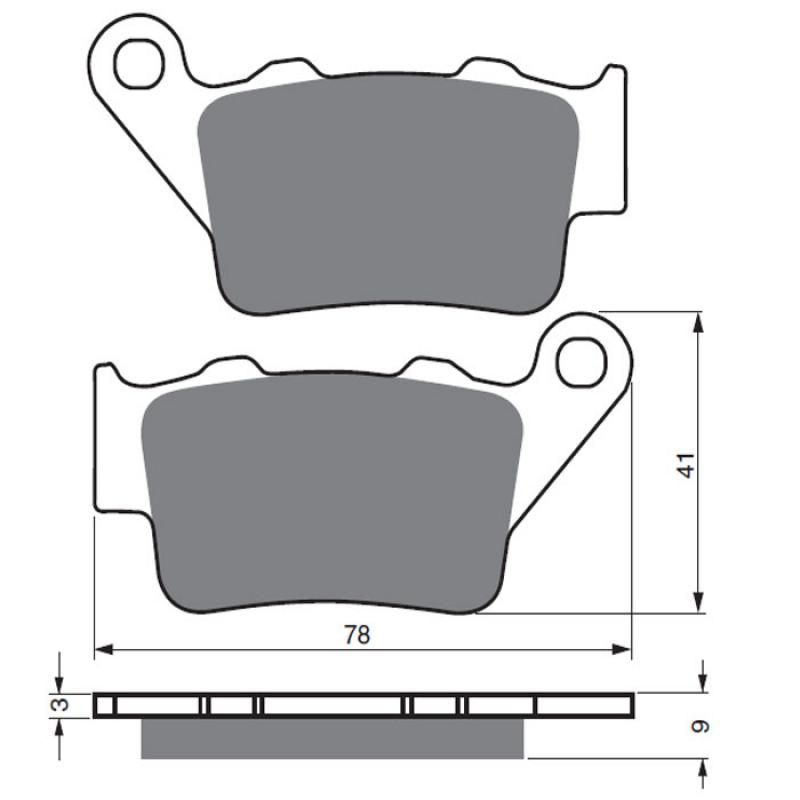 Goldfren Sintered Rear Brake Pads 023