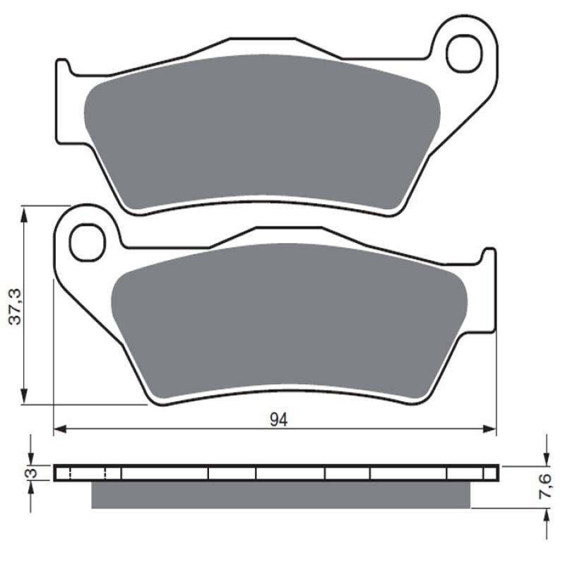 Goldfren Sintered Front Brake Pads 031