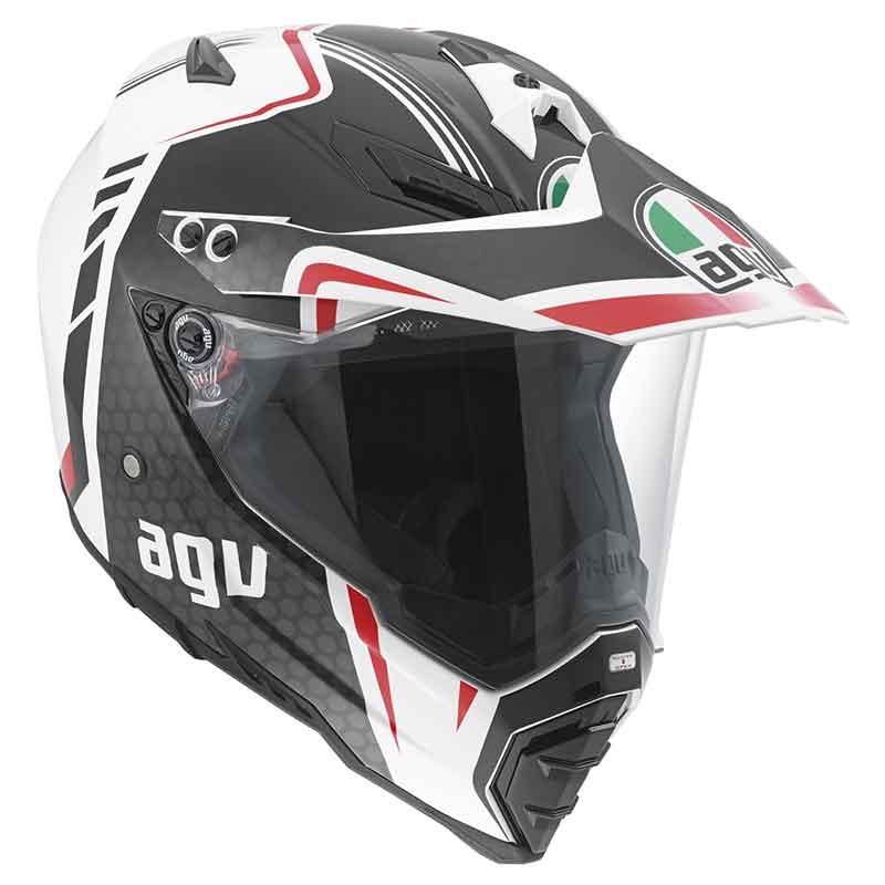 AGV AX-8 DUAL EVO GT Helmet White/Gunmetal/Red