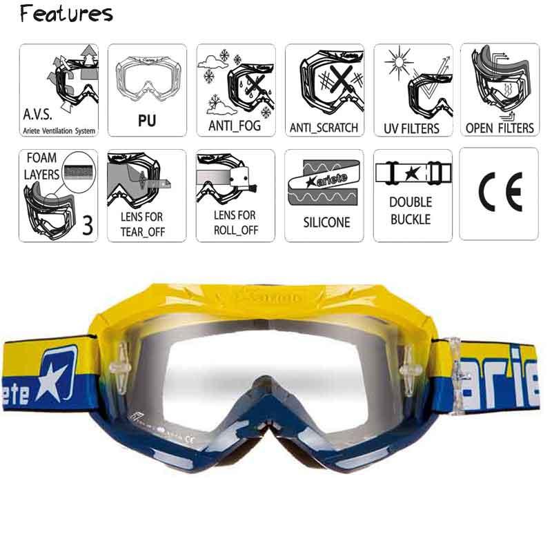 Ariete 07 Line MX Goggles Blue/Yellow