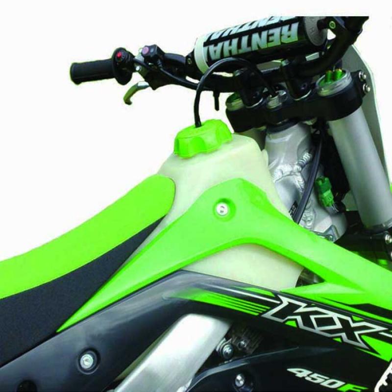Green CNC Billet Aluminum Gas Fuel Tank Cap For Kawasaki KX450F (2006-2015)