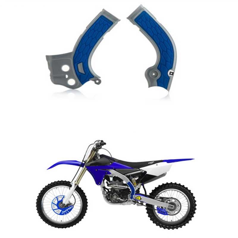 Acerbis XGrip Frame Guards Yamaha YZ250F/YZ450F/YZ450FX Silver/Blue