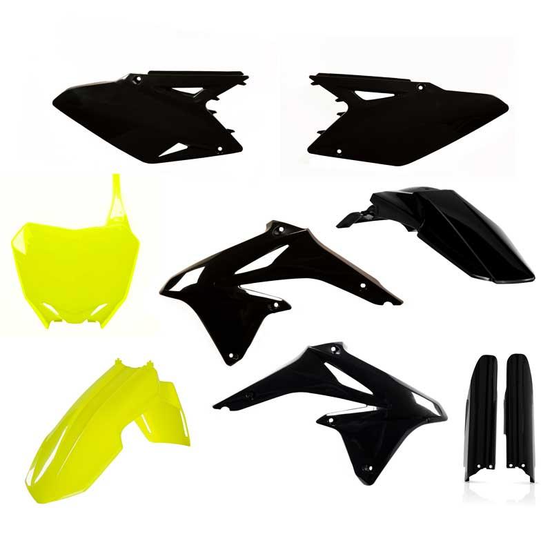 Acerbis Full Plastic Kit Suzuki RMZ450 (08-17) Black/Flo-Yellow