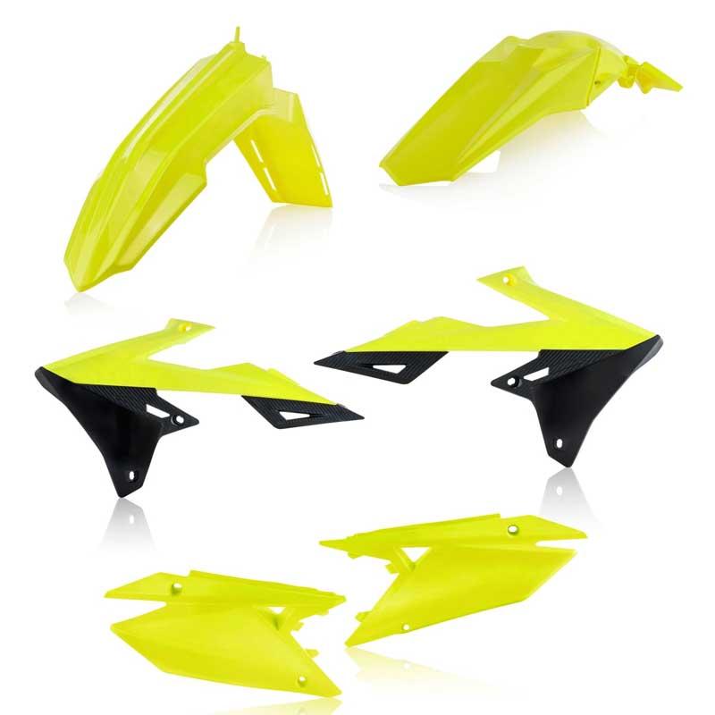 Acerbis Plastic Kit Suzuki RMZ250:19-20, RMZ450:18-20 Flo-Yellow