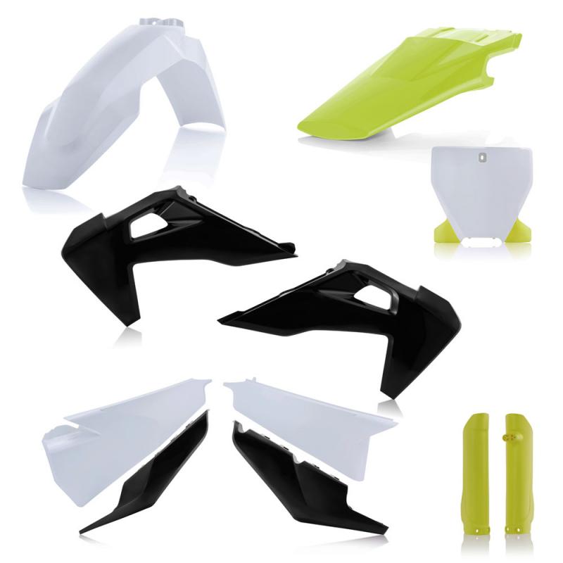 Acerbis FULL Plastic Kit Husqvarna TC/FX/FC/TX (2019-2021) Black/White