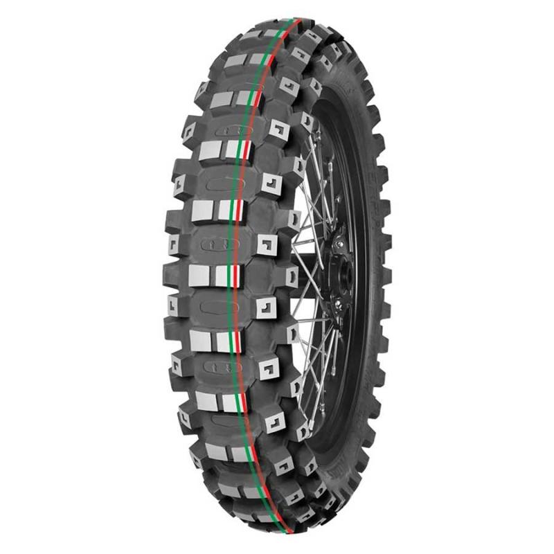 Mitas Terra Force-MX MH Rear Tire 80/100-12 (2.50-12) 50M (Red & Green Stripe)
