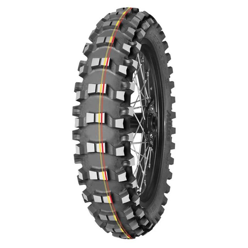 Mitas Terra Force-MX SM Rear Tire 120/80-19 63M (Red & Yellow Stripe)