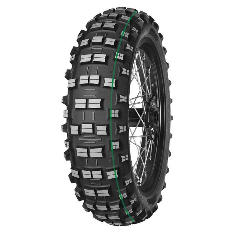 Mitas Terra Force-EF SUPER LIGHT Rear Tire 140/80-18 70M Tube Type (Green Stripe)