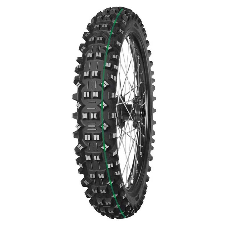 Mitas Terra Force-EF SUPER LIGHT Front Tire 90/100-21 57R Tube Type (Green Stripe)